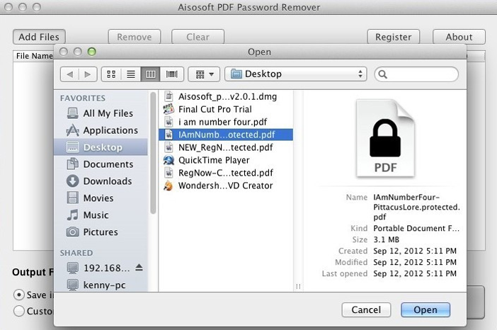 Advanced pdf password remover