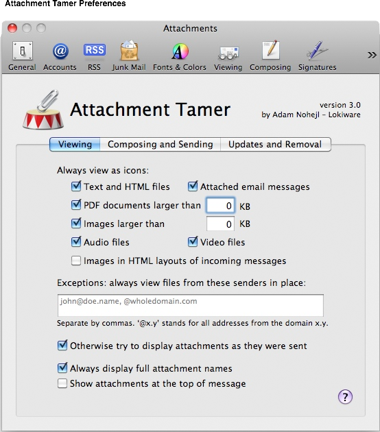 attachment tamer mac