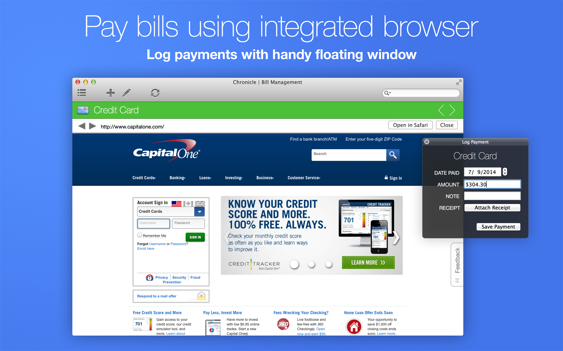 personal finance software for mac with bill pay
