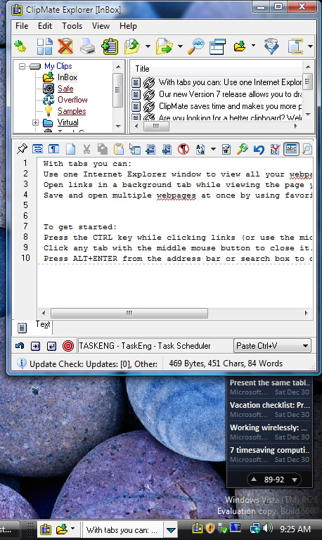 view contents of windows clipmate