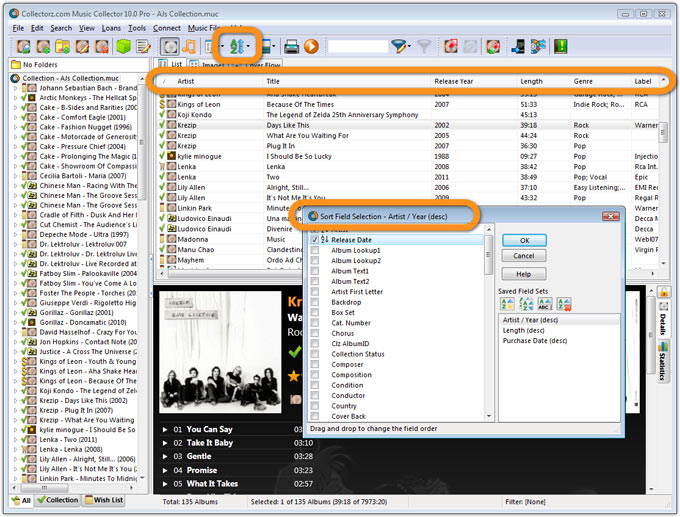 use music collector software on music server
