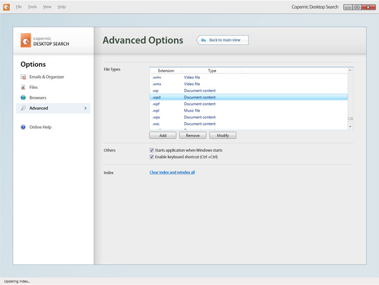 copernic desktop search high power usage