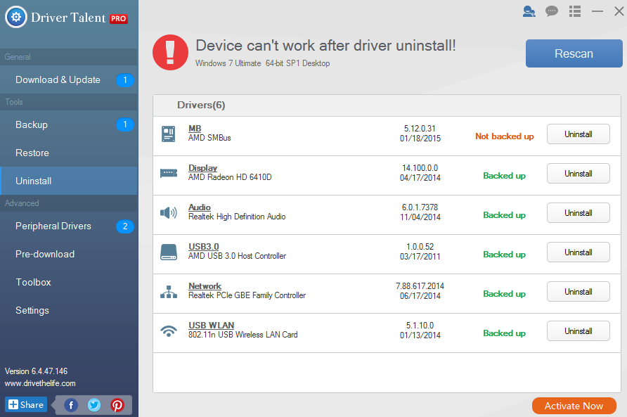 free Driver Talent Pro 8.1.11.34 for iphone instal