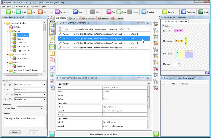 EaSynth Look and Feel Designer Development Tools Software