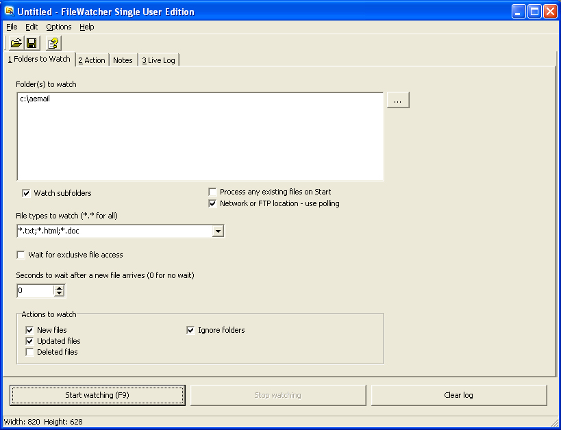 File and Folder Watcher Files and Folders Software for PC