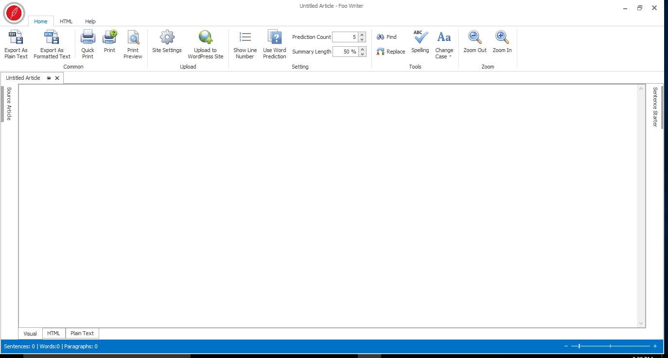 Foo Writer Screenshot
