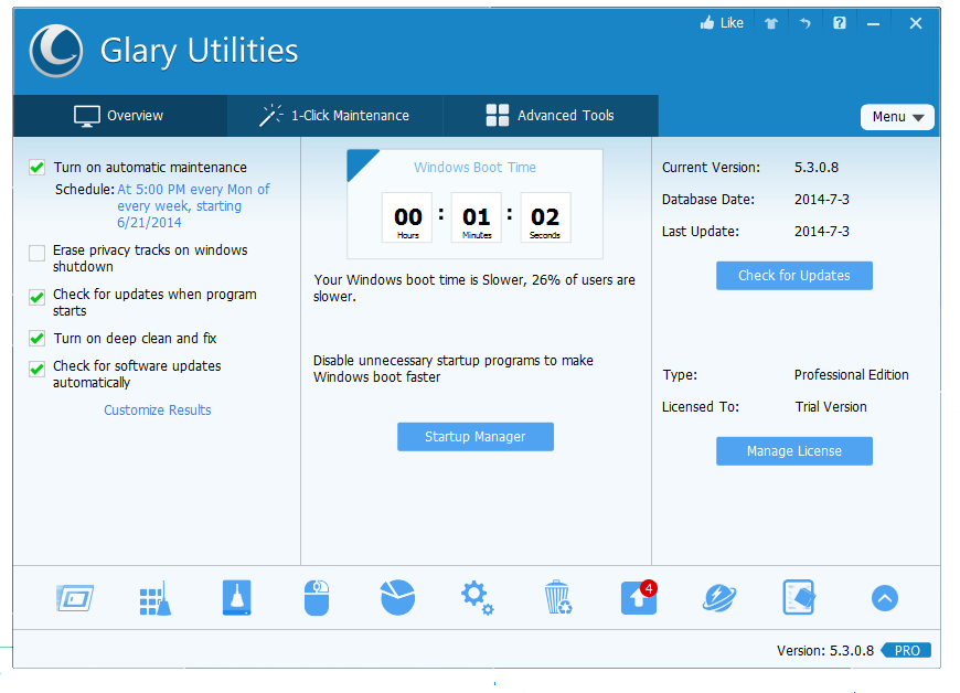 Glary Utilities Pro 5.209.0.238 downloading