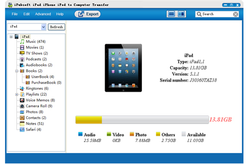 iPubsoft iPad iPhone iPod to Computer Transfer - iOS 设备文件传输丨反斗限免