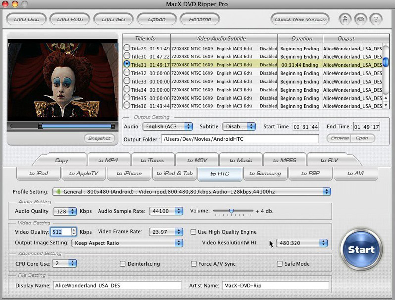 audio not synced with macx dvd ripper pro