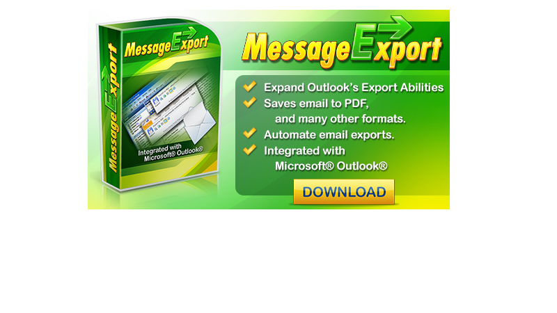 MessageExport for Outlook - Free download and software