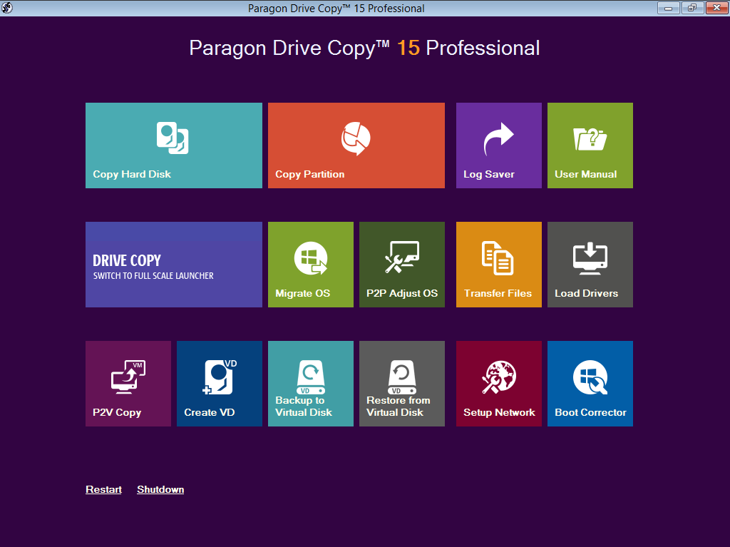 paragon recovery media builder winpe