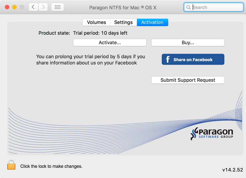 paragon ntfs for mac trial period expired