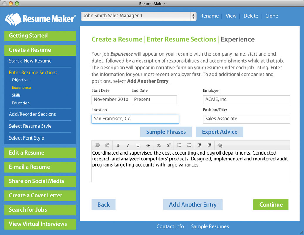 resume maker torrent mac