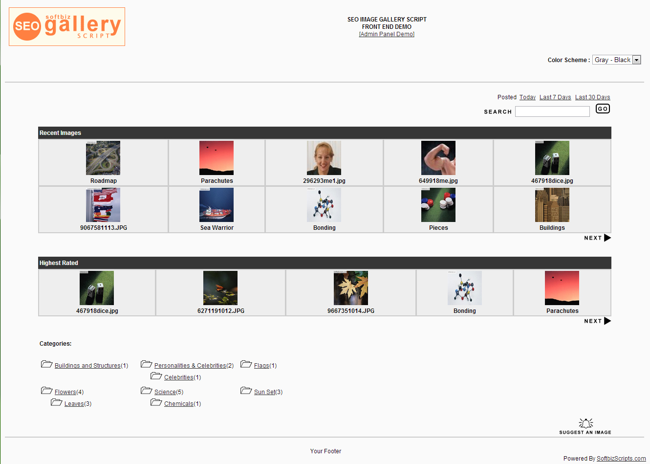 IMAGE GALLERY SCRIPT image gallery script: