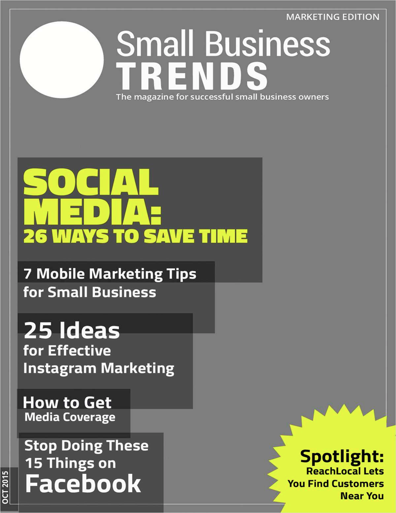 Social Media: 26 Ways to Save Time -- Marketing Issue Screenshot
