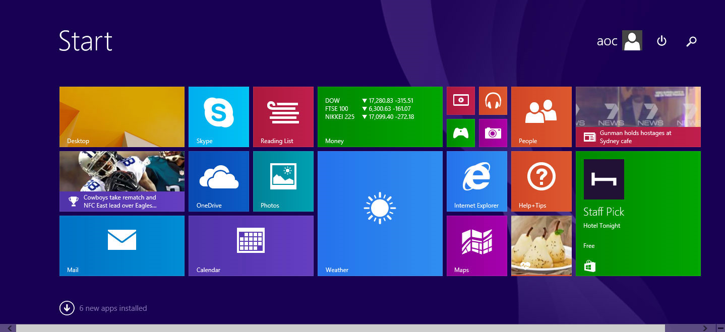 windows start menu 8