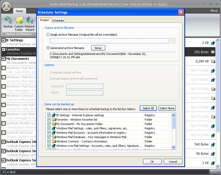 Static Windows Live Mail Backup Backup Email Software for