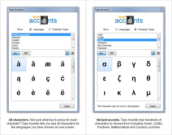 Type Accents - Keyboard Software Download for PC
