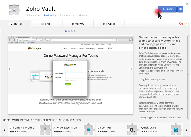 vault password manager for gmail